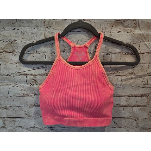 Zenana Other - Zenana Outfitters Padded Sports Bra Hot Pink Orange Womens Size Large/XL